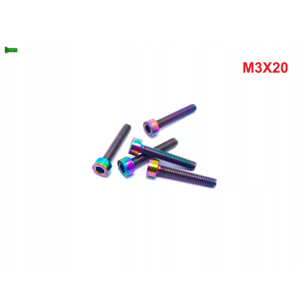 M3x20 śruba tytanowa din 912 grade 2 imbusowa śruby tytanowe kolorowe
