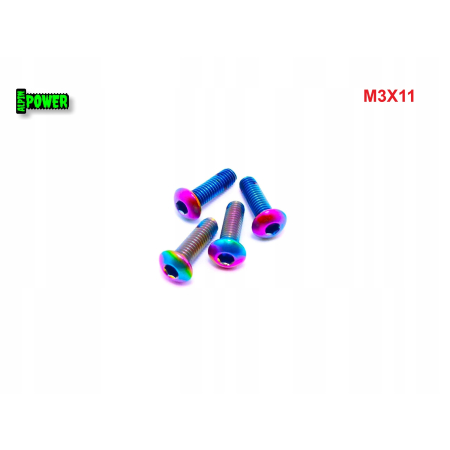 M3x11 śruba tytanowa gr2 imbusowa iso 7380 śruby tytanowe kolorowe śrubki