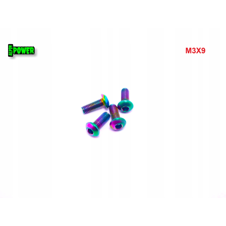 M3x9 śruba tytanowa gr2 imbusowa iso 7380 śruby tytanowe kolorowe śrubki