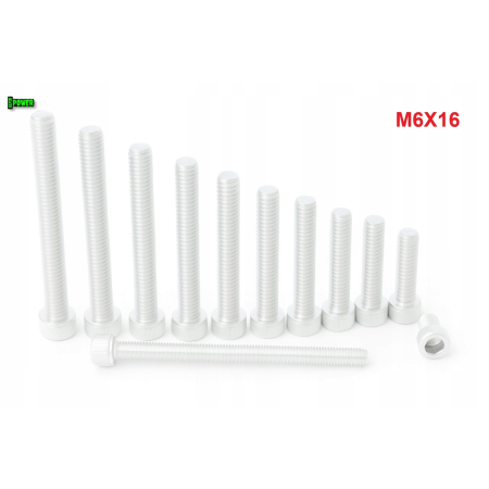 M6x16 śruba imbusowa din 912 iso 4762 aluminiowa aluminium 7075