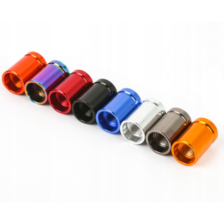 Nakrętki na wentyle czapki opon kapturki na zawory nabój łuska 9mm czarne