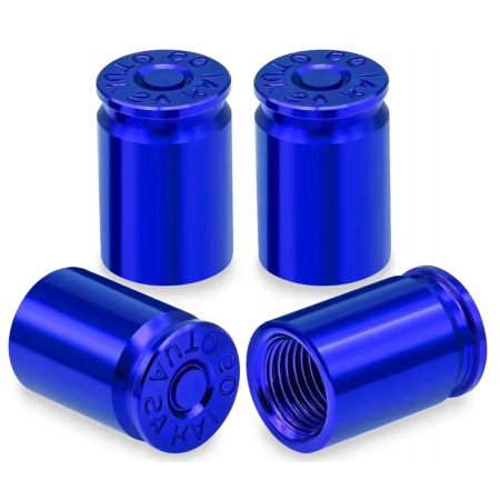 Nakrętki na wentyle czapki opon kapturki na zawory nabój łuska 9mm luger