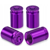 Nakrętki na wentyle czapki opon kapturki na zawory nabój łuska 9mm fiolet