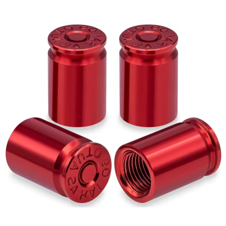 Nakrętki na wentyle czapki opon kapturki na zawory nabój łuska 9mm luger