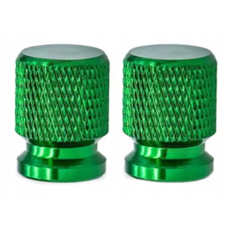 Nakrętki na wentyle czapki do opon kapturki na zawory przeciwpyłowe zielone