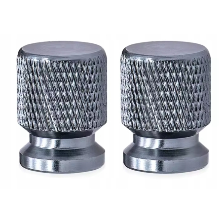 Nakrętki na wentyle czapki do opon kapturki na zawory przeciwpyłowe szare