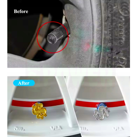 Czapki do opon kapturki na zawory przeciwpyłowe wentyle dolary czarne