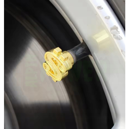 Czapki do opon kapturki na zawory przeciwpyłowe wentyle dolary złote