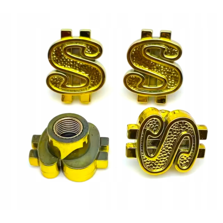 Czapki do opon kapturki na zawory przeciwpyłowe wentyle dolary złote