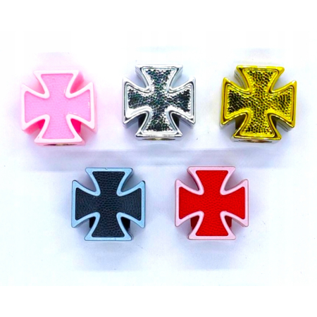 Czapki do opon kapturki na zawory osłony przeciwpyłowe wentyle krzyż czarne