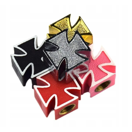 Czapki do opon kapturki na zawory osłony przeciwpyłowe wentyle srebrne