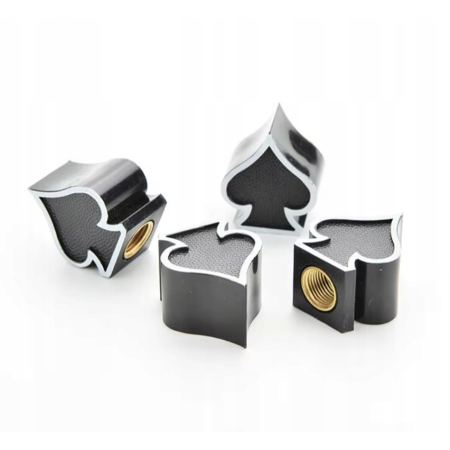 Czapki do opon kapturki na zawory przeciwpyłowe wentyle pik czarne