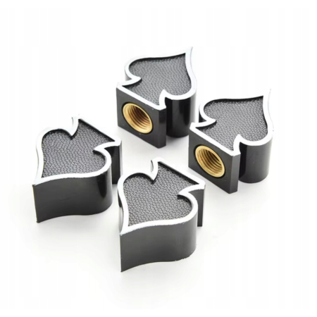 Czapki do opon kapturki na zawory przeciwpyłowe wentyle pik czarne