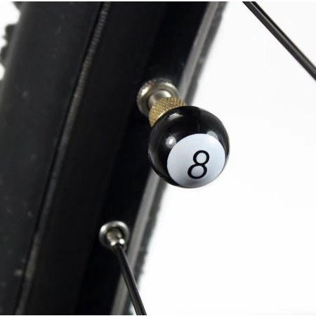 Czapki kapturki na zawory przeciwpyłowe wentyle kule bilardowe 8 czerwone