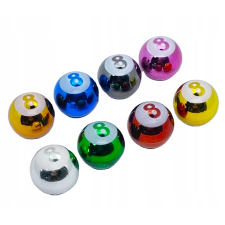 Czapki kapturki na zawory przeciwpyłowe wentyle kule bilardowe 8 różowe