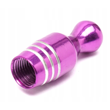Nakrętki na wentyle czapki do opon kapturki na zawory kręgle fioletowe