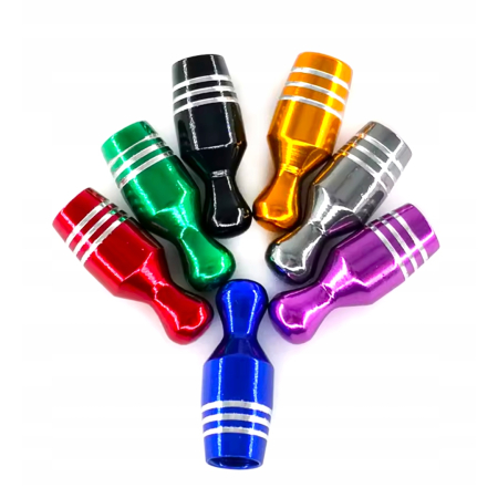 Nakrętki na wentyle czapki do opon kapturki na zawory kręgle srebrne