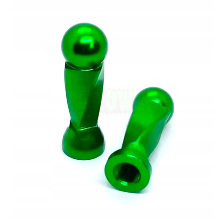 Nakrętki na wentyle czapki do opon kapturki na zawory puchar zielone