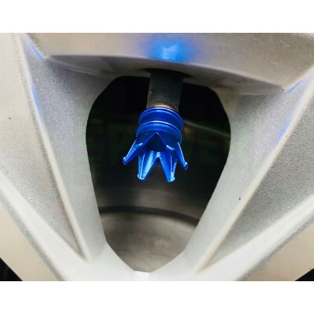 Nakrętki na wentyle czapki kapturki na zawory korona aluminiowa czerwona