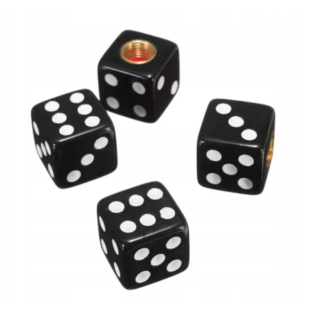 Czapki kapturki na zawory przeciwpyłowe wentyle kostki plastikowe czarne