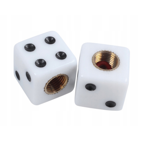 Czapki kapturki na zawory przeciwpyłowe wentyle kostki plastikowe białe