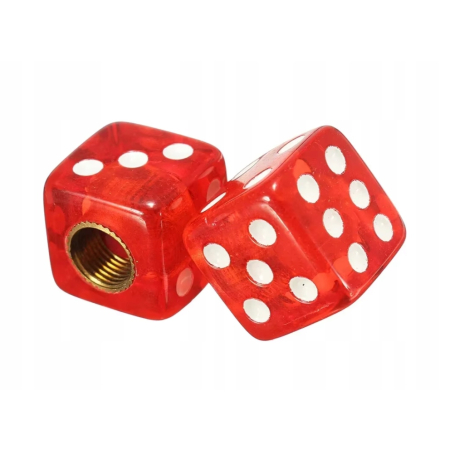 Czapki kapturki na zawory przeciwpyłowe wentyle kostki plastikowe czerwone