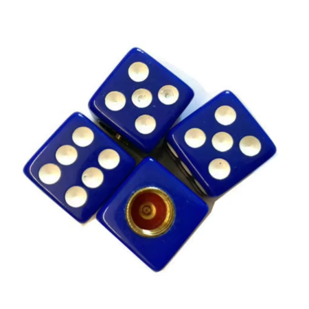 Czapki do opon kapturki na zawory wentyle kostki plastikowe niebieskie