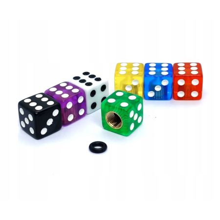 Czapki do opon kapturki na zawory wentyle kostki plastikowe złote