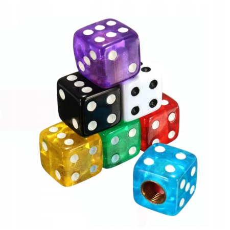 Czapki do opon kapturki na zawory wentyle kostki plastikowe złote