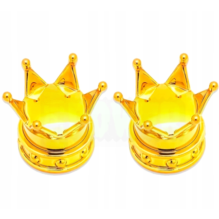 Czapki do opon korona kapturki na zawory przeciwpyłowe wentyle korona złote