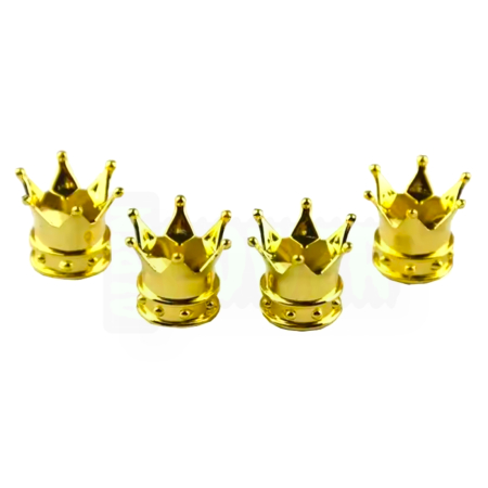 Czapki do opon korona kapturki na zawory przeciwpyłowe wentyle korona złote