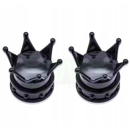 Czapki opon korona kapturki na zawory przeciwpyłowe wentyle korona czarne