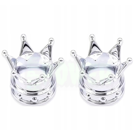 Czapki opon korona kapturki na zawory przeciwpyłowe wentyle korona srebrne