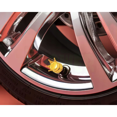 Czapki do opon korona kapturki na zawory wentyle korona błękitne