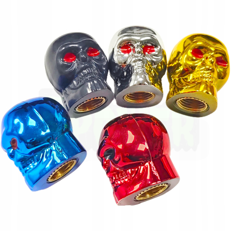 Czapki opon czaszka kapturki na zawory przeciwpyłowe wentyle czaszka złote