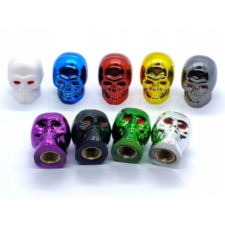 Czapki opon czaszka kapturki na zawory przeciwpyłowe wentyle czaszka złote