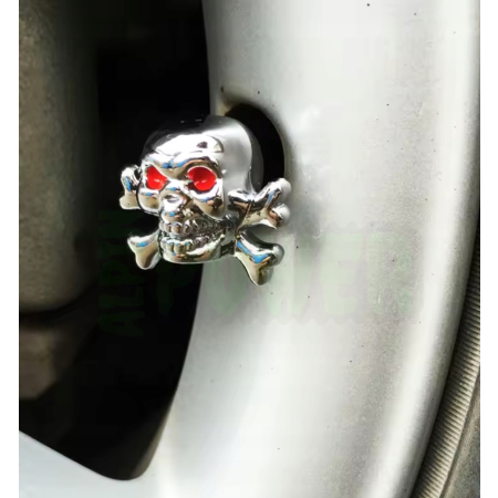 Czapki opon czaszka kapturki na zawory wentyle czaszka i kości srebrne