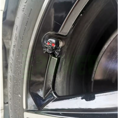 Czapki opon czaszka kapturki na zawory wentyle czaszka i kości srebrne