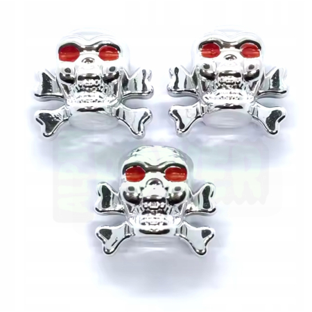 Czapki opon czaszka kapturki na zawory wentyle czaszka i kości srebrne