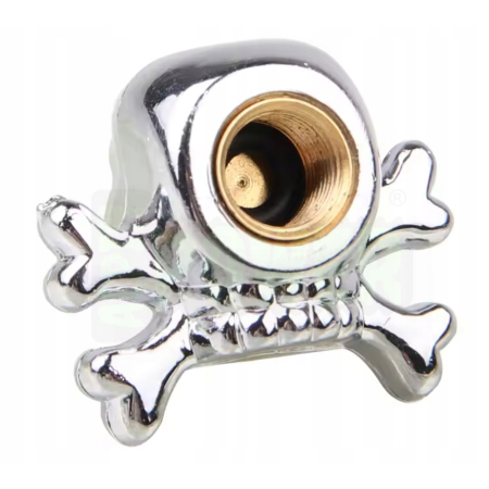 Czapki opon czaszka kapturki na zawory wentyle czaszka i kości srebrne