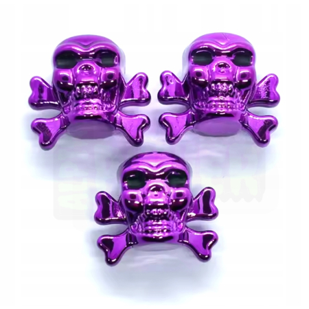 Czapki do opon czaszka kapturki na zawory wentyle czaszka i kości fioletowe