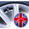 Czapki opon kapturki na zawory flaga uk wentyle flaga wielkiej brytanii