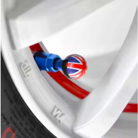 Czapki opon kapturki na zawory flaga uk wentyle flaga wielkiej brytanii