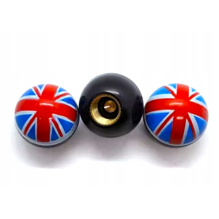 Czapki opon kapturki na zawory flaga uk wentyle flaga wielkiej brytanii