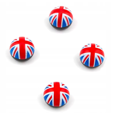 Czapki opon kapturki na zawory flaga uk wentyle flaga wielkiej brytanii