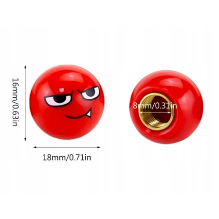 Czapki do opon kapturki na zawory przeciwpyłowe wentyle do samochodu smile