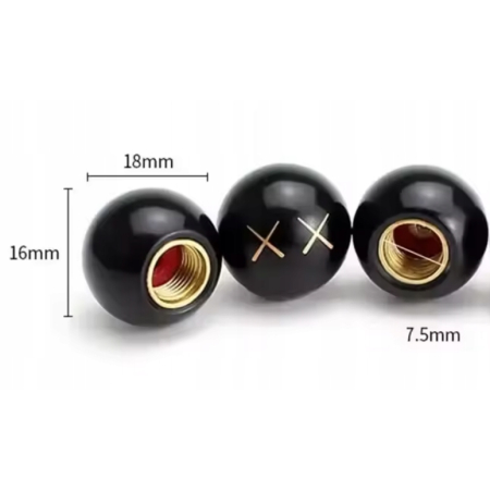 Czapki opon samochod kapturki na zawory przeciwpyłowe wentyle smile czarne