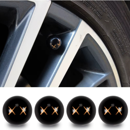 Czapki opon samochod kapturki na zawory przeciwpyłowe wentyle smile czarne