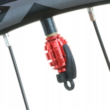 Nakrętki na wentyle samochodowe czapki kapturki aluminiowe granaty fiolet