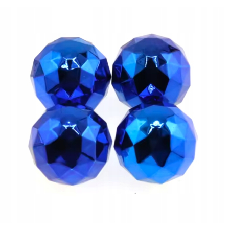 Czapki opon kapturki na zawory samochodowe wentyle kula disco niebieskie